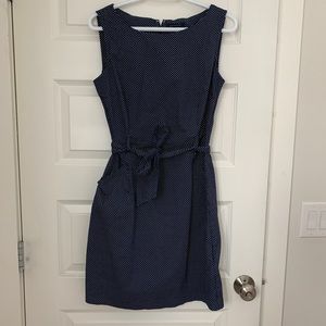 Classic preppy polka dot shift dress